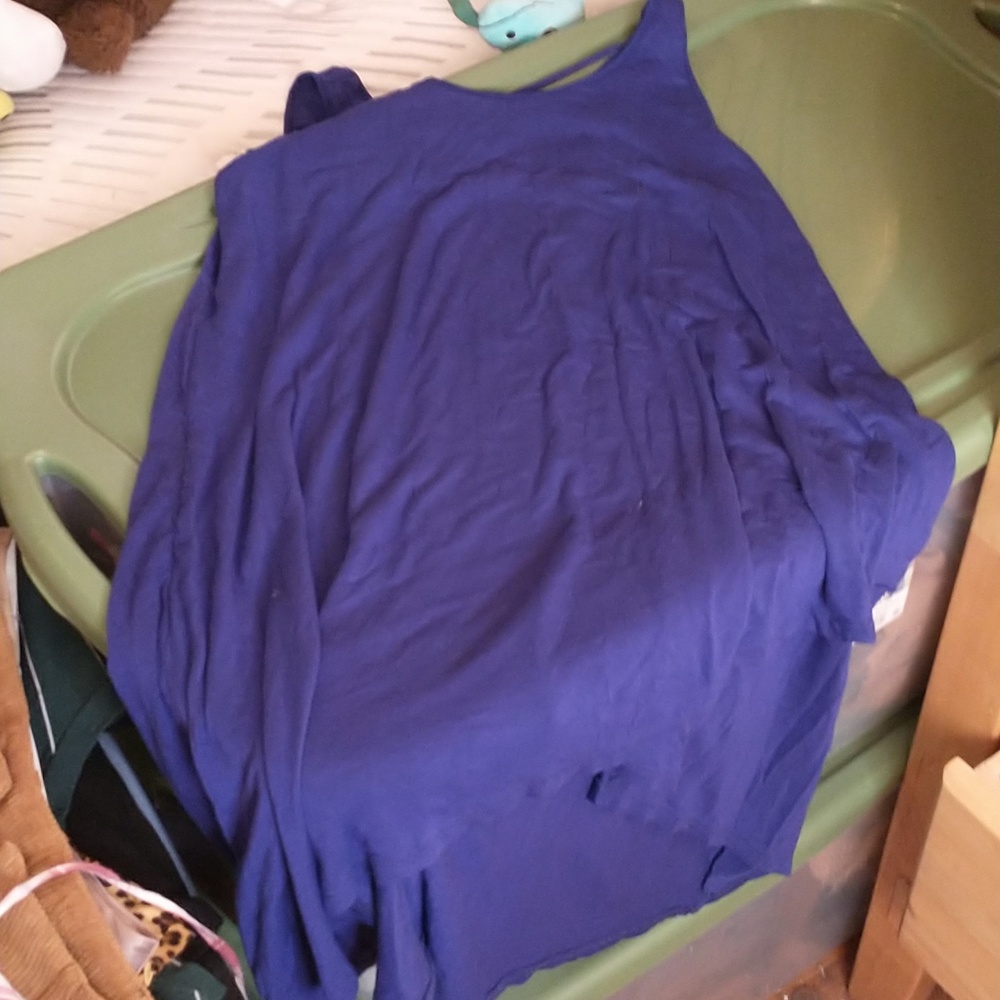 Asymetric Tshirt Dress (Blue)